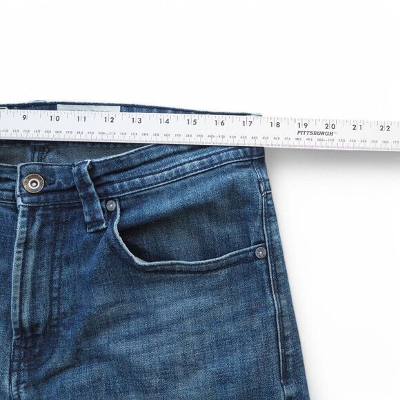 T.K. Axel Slim Boot Distressed Paint Splatter Medium Wash Jeans Men's 34 x 30 - Picture 9 of 12